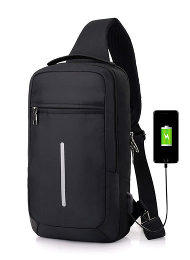 Anti-Theft USB Charging Chest Bag for Travel & Security | Happysoul