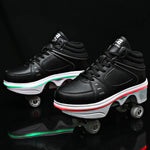 Dual-Purpose Double-Row Boom Skates for All Skaters | Happysoul