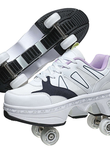 Dual-Purpose Double-Row Boom Skates for All Skaters | Happysoul
