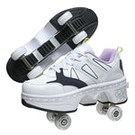 Dual-Purpose Double-Row Boom Skates for All Skaters | Happysoul