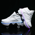 Dual-Purpose Double-Row Boom Skates for All Skaters | Happysoul