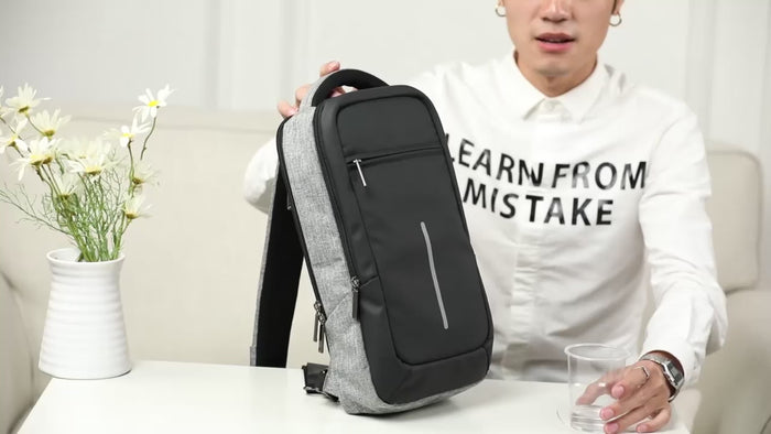 Anti-theft USB charging chest bag